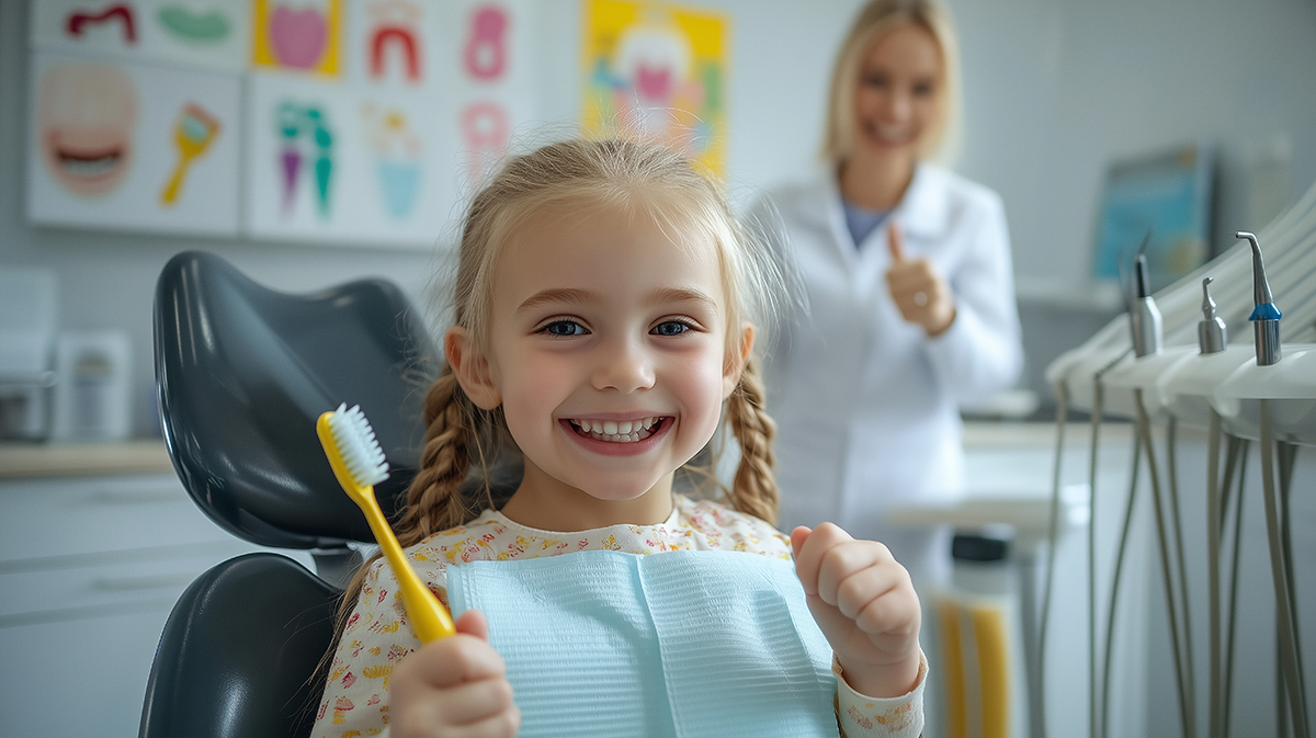 Picture of a child visiting the dentist in Danville, CA